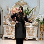 مانتو یقه گلدار کوتاه
